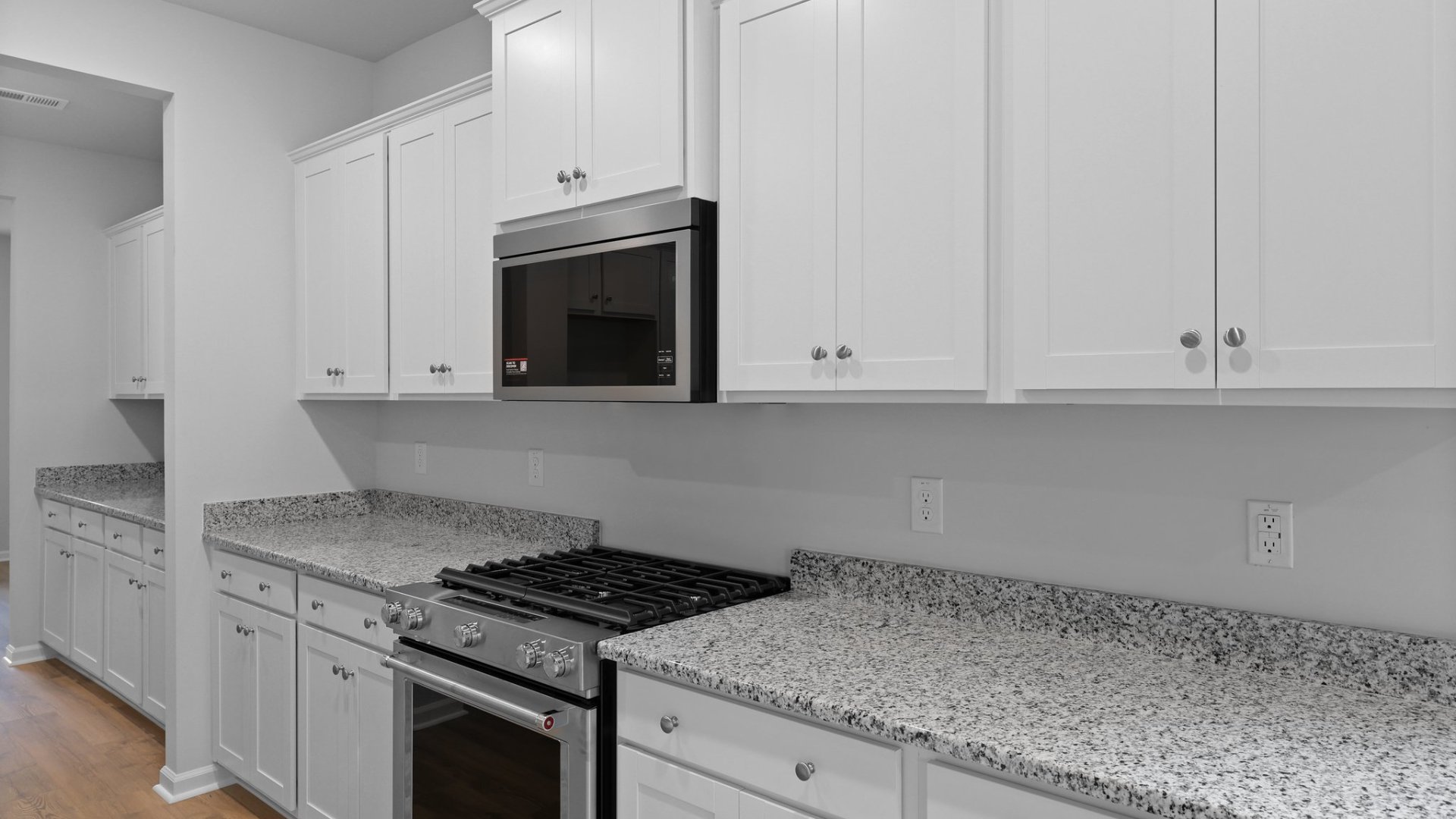 Spacious countertops in the kitchen.