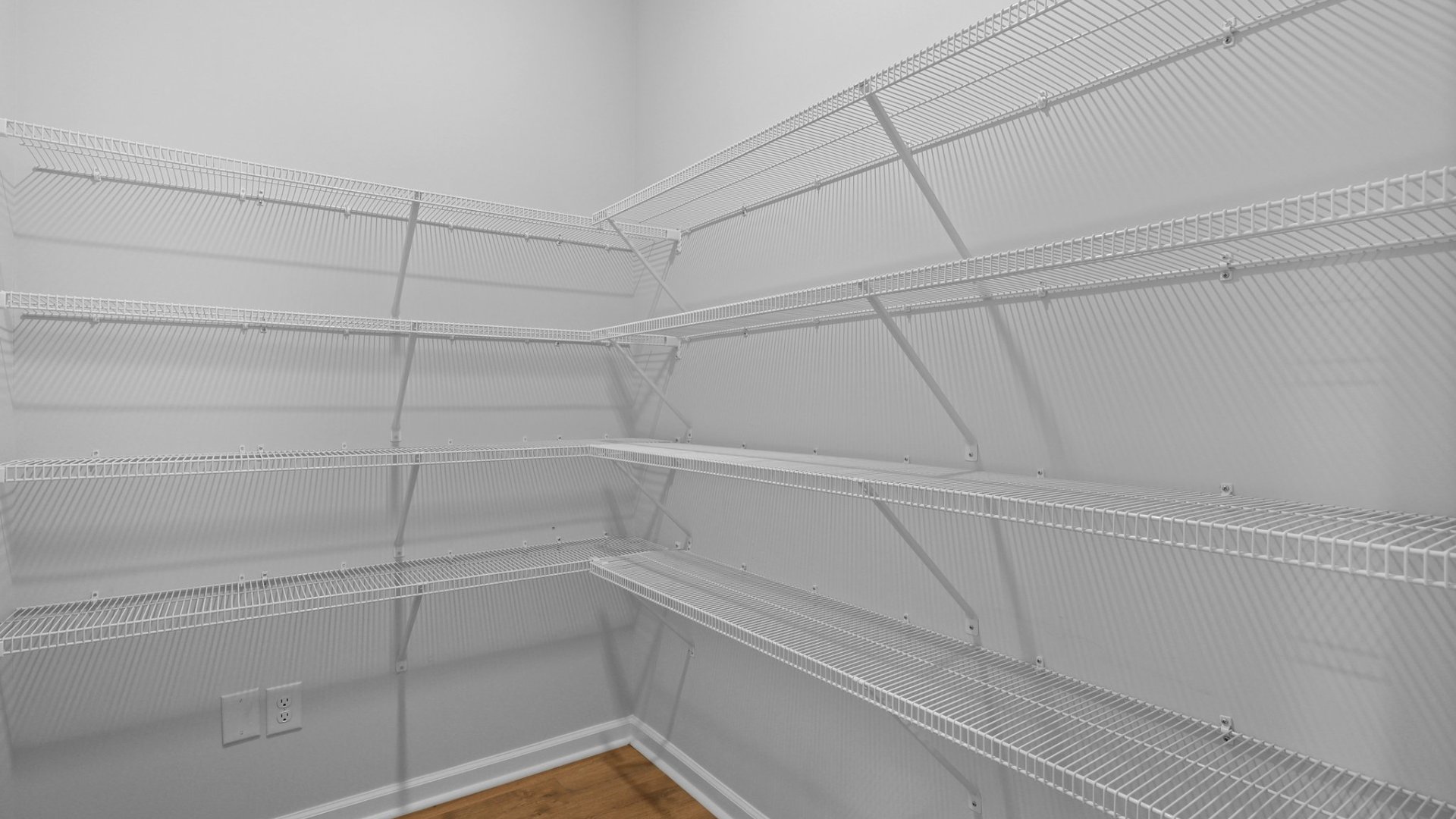 The walk-in pantry can be used for storage.
