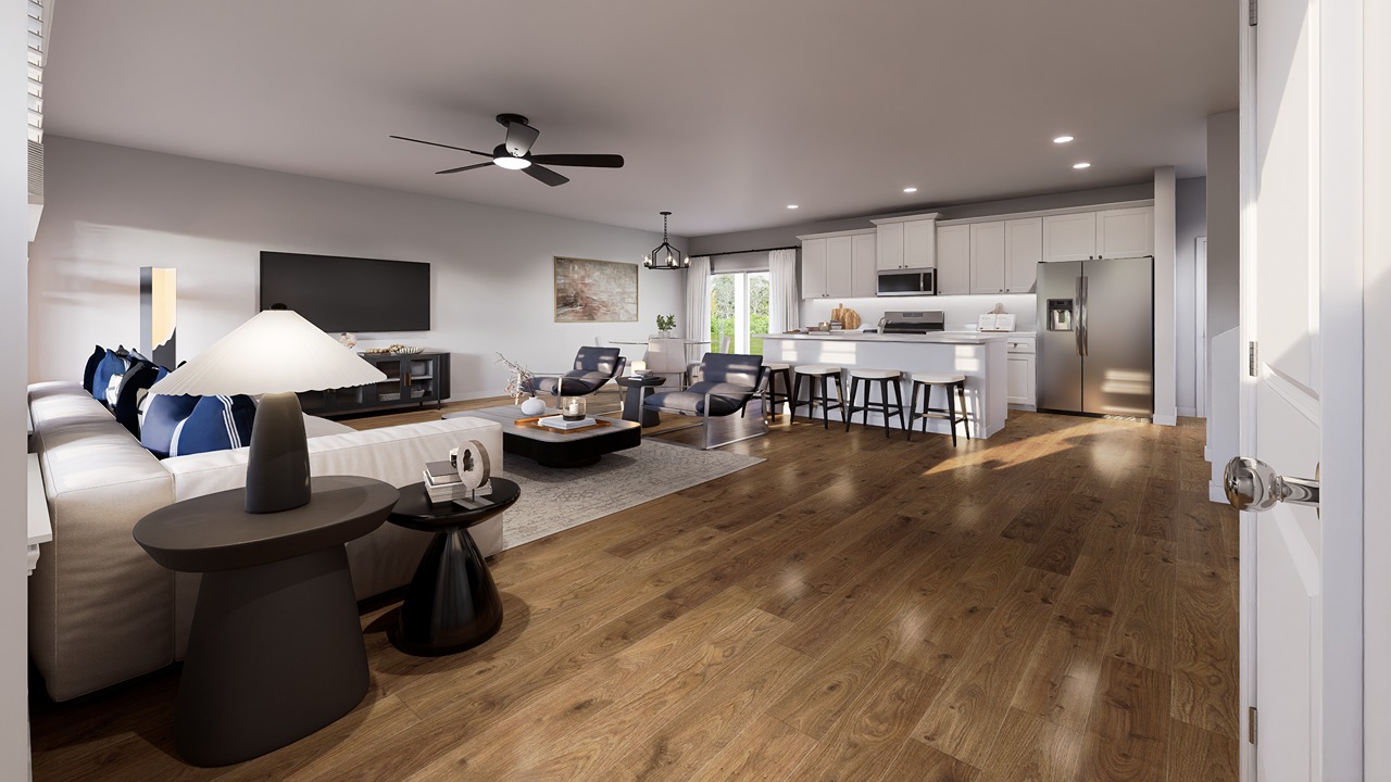 open concept entry into home