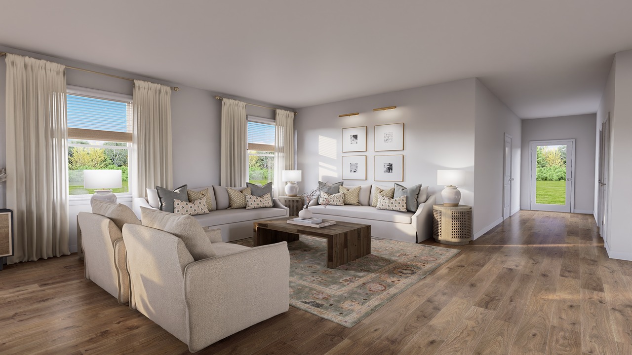 open concept living room