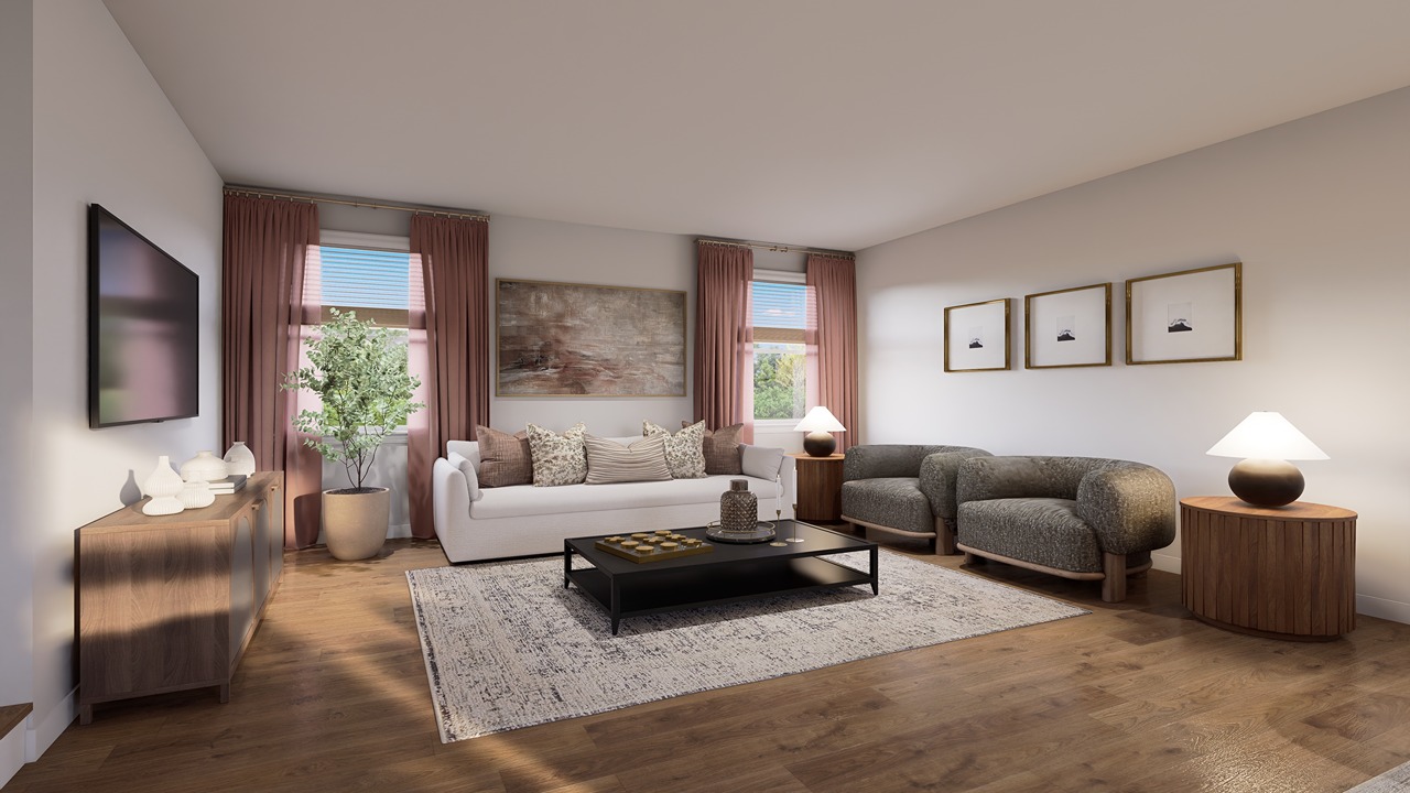 living room furnished