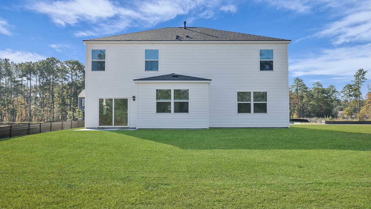Spacious backyard in a newly built Summerville home