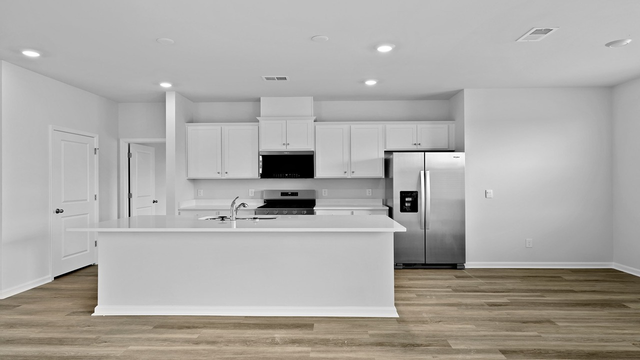 Modern kitchen with large island