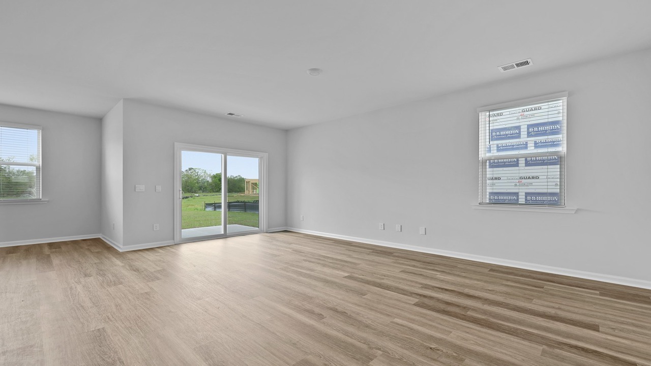 Living space with large windows