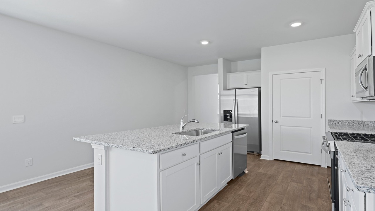 Kitchen with center islands