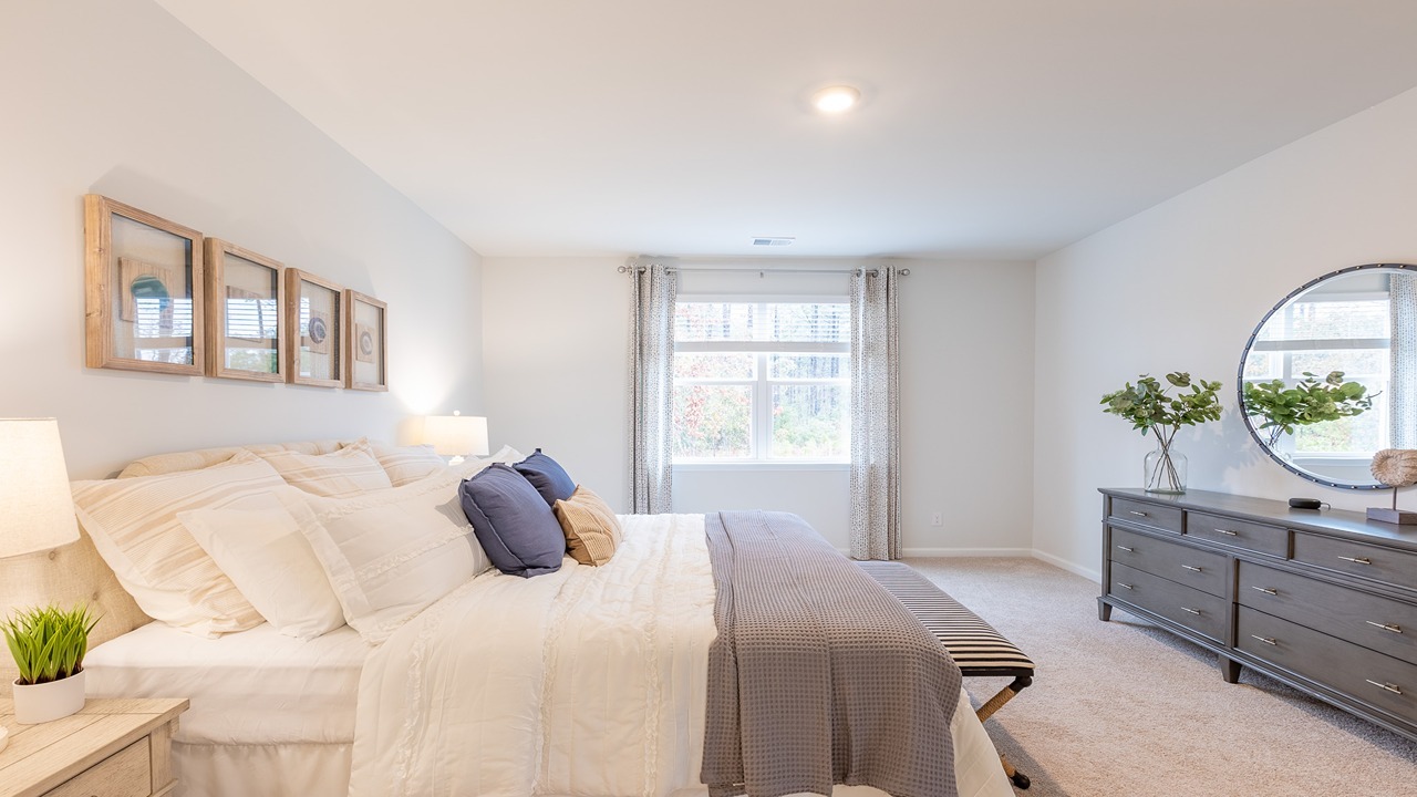 Spacious primary bedroom