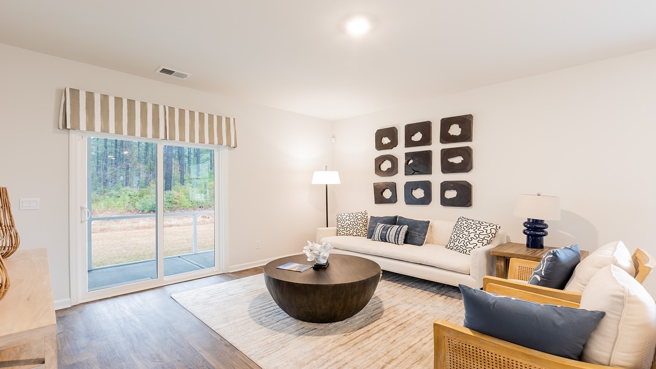 living room with natural light