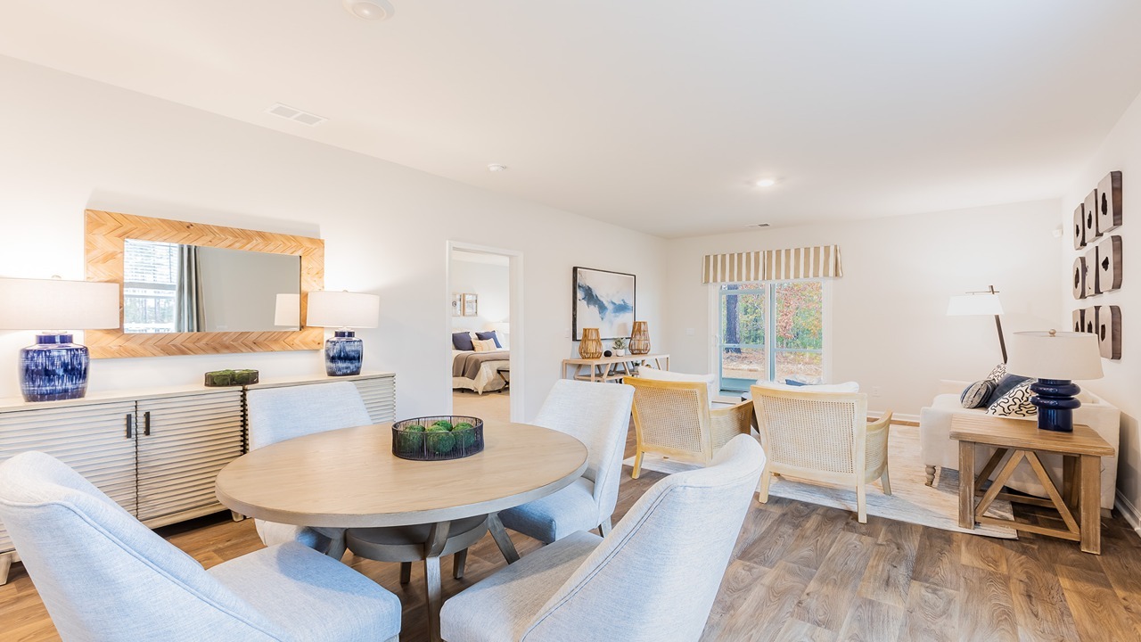 spacious dining room