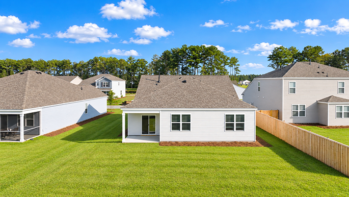 rear of home