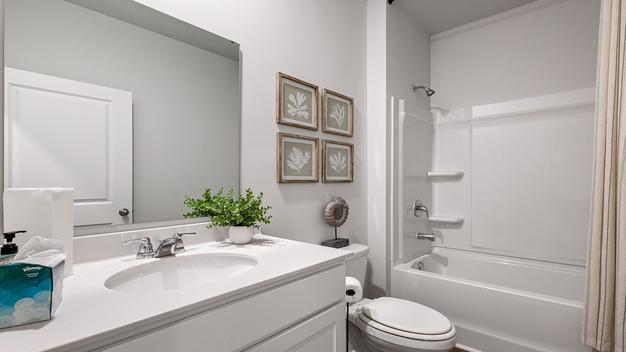 guest bathroom with tub