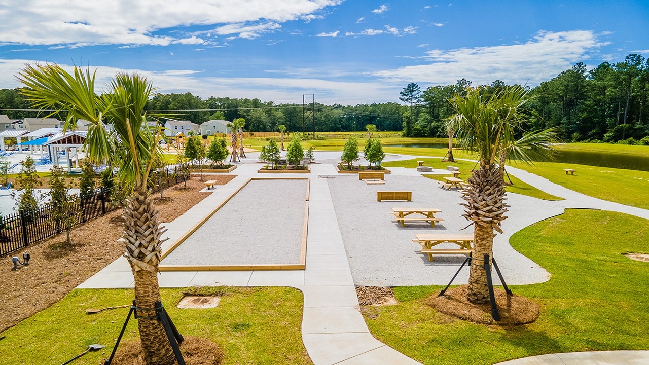 Neighborhood pool and recreation area in Cane Bay Plantation, Summerville South Carolina