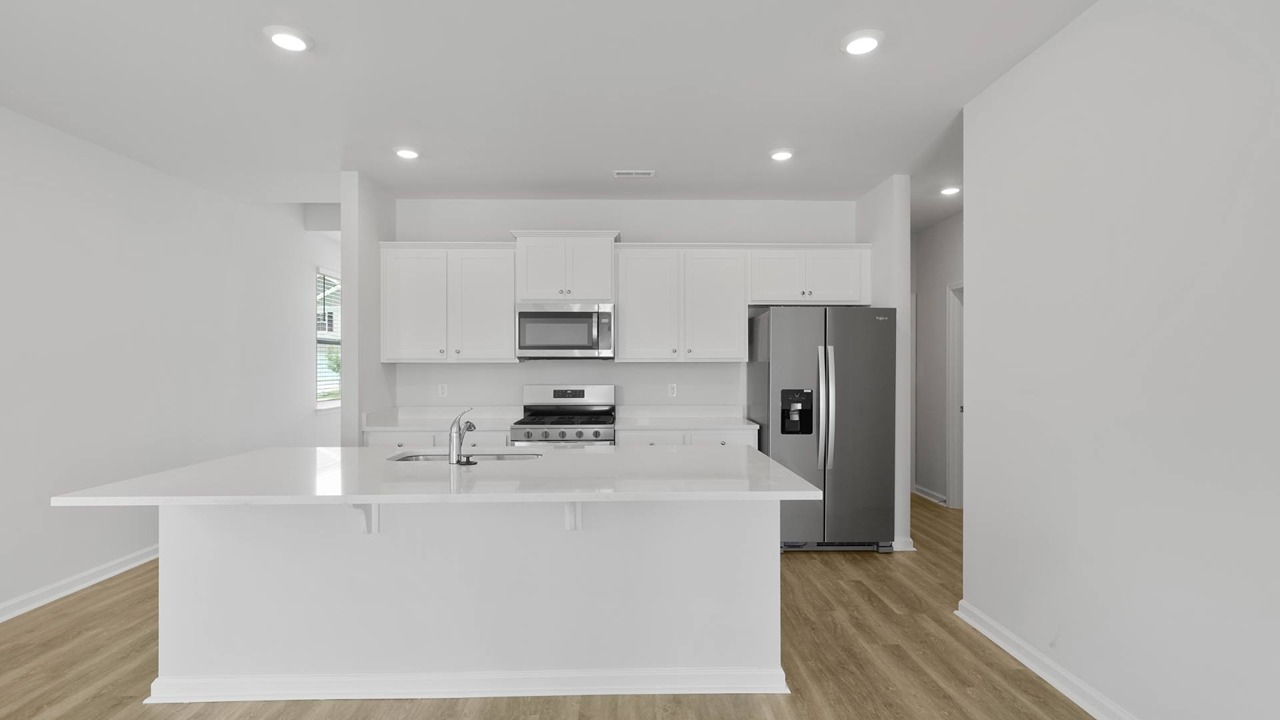 kitchen with quartz
