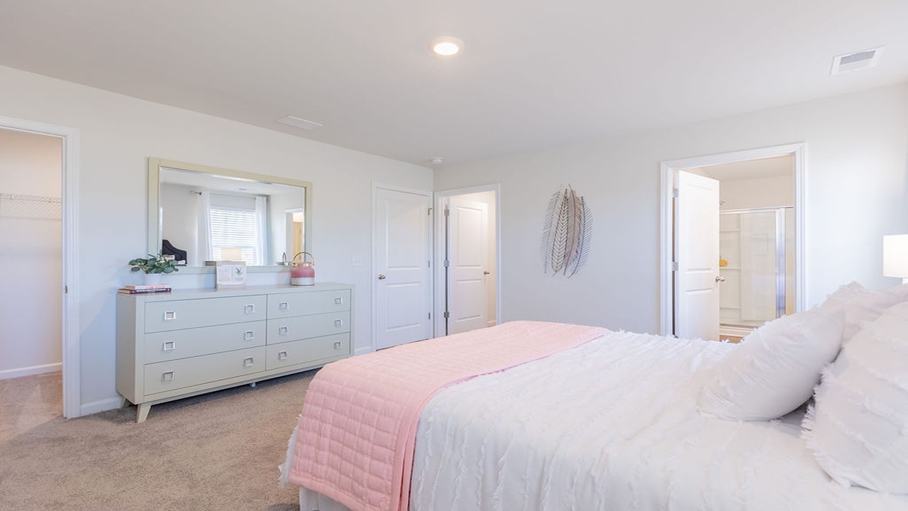 Guest bedroom with natural light