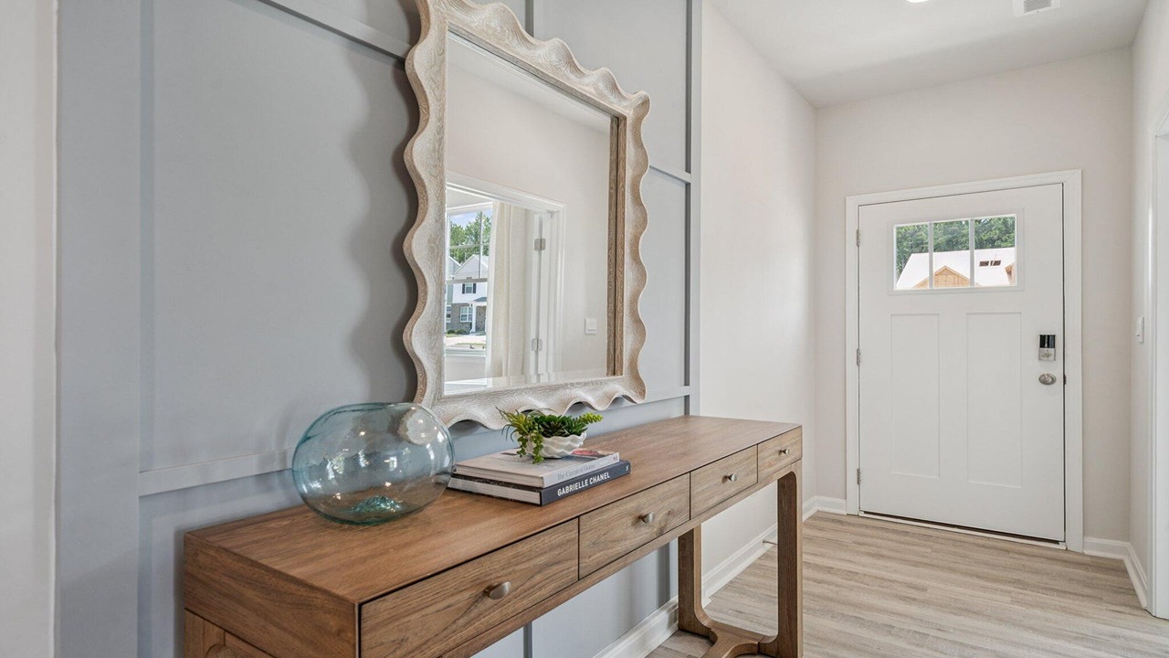 Welcoming, private entry way