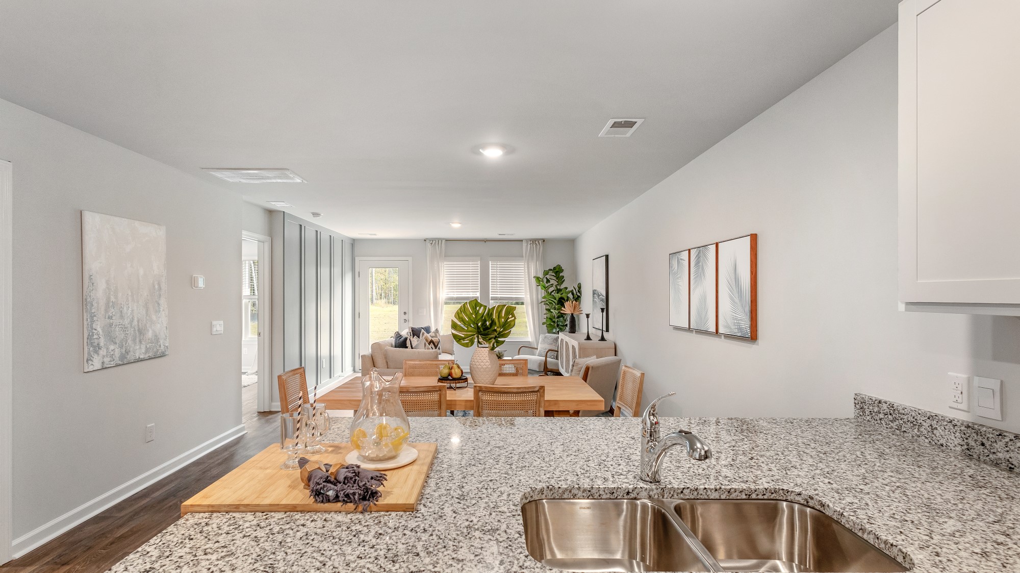 Modern fixtures in new home