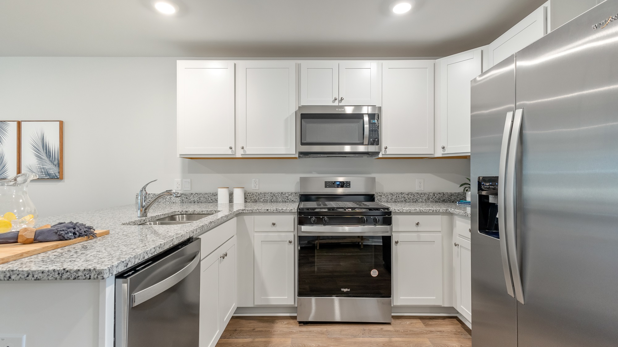 Spacious kitchen with stainless steel