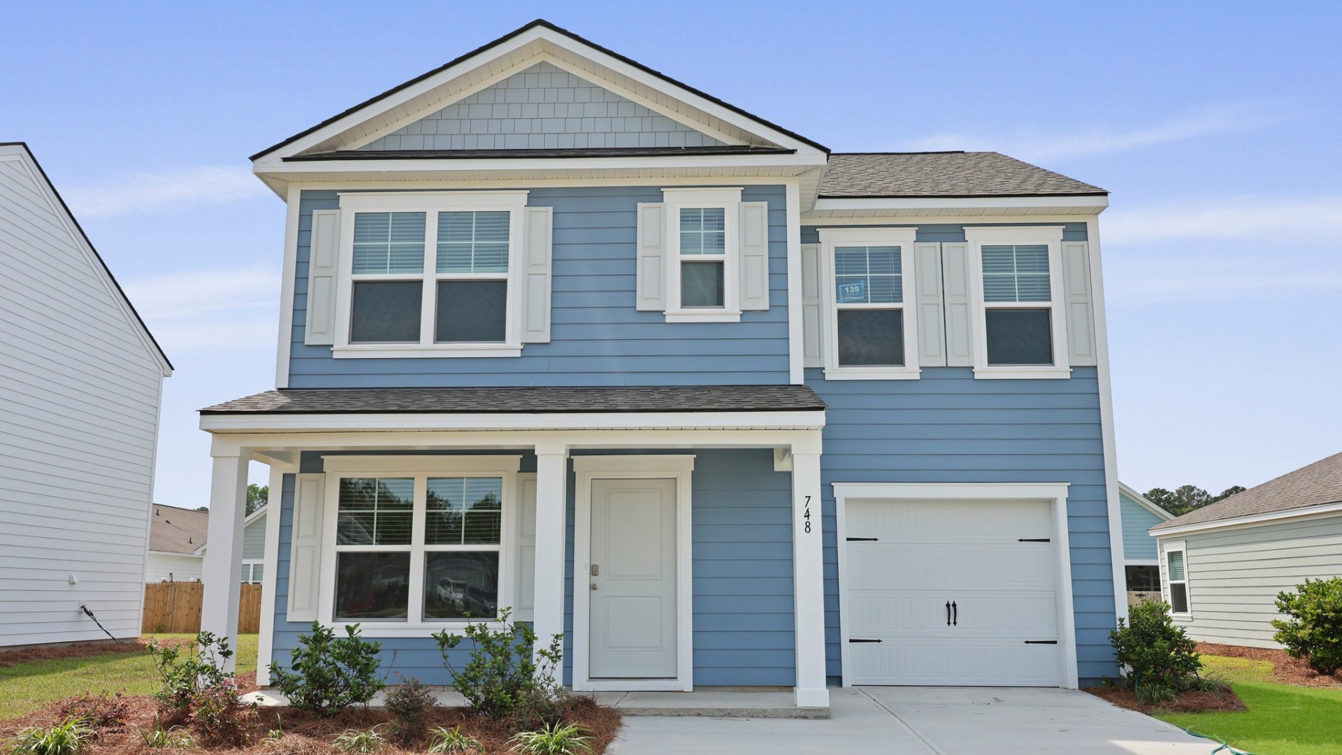 The Rachel floorplan in Center Pointe with a single car garage.