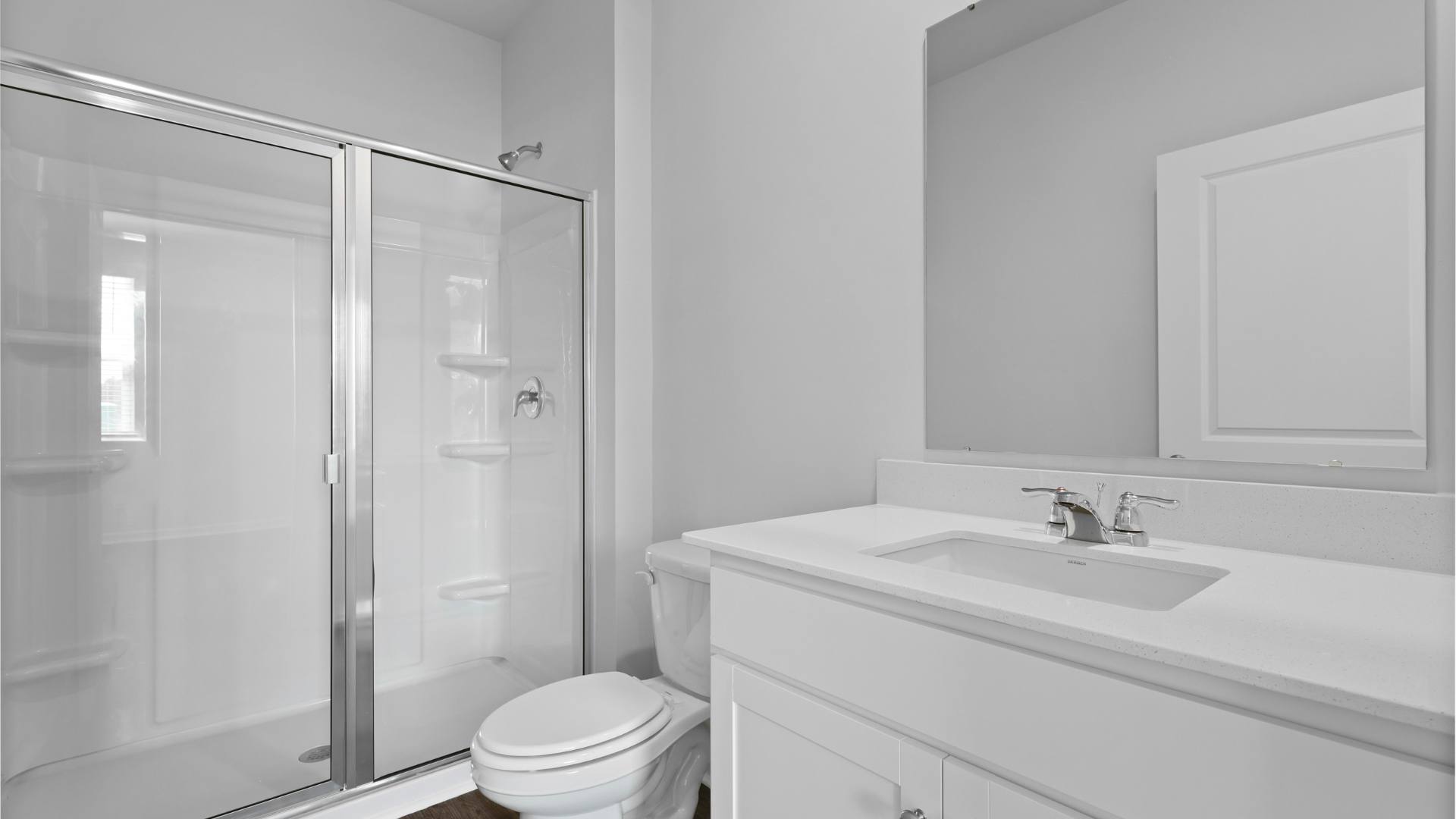 Primary bedroom with walk in shower