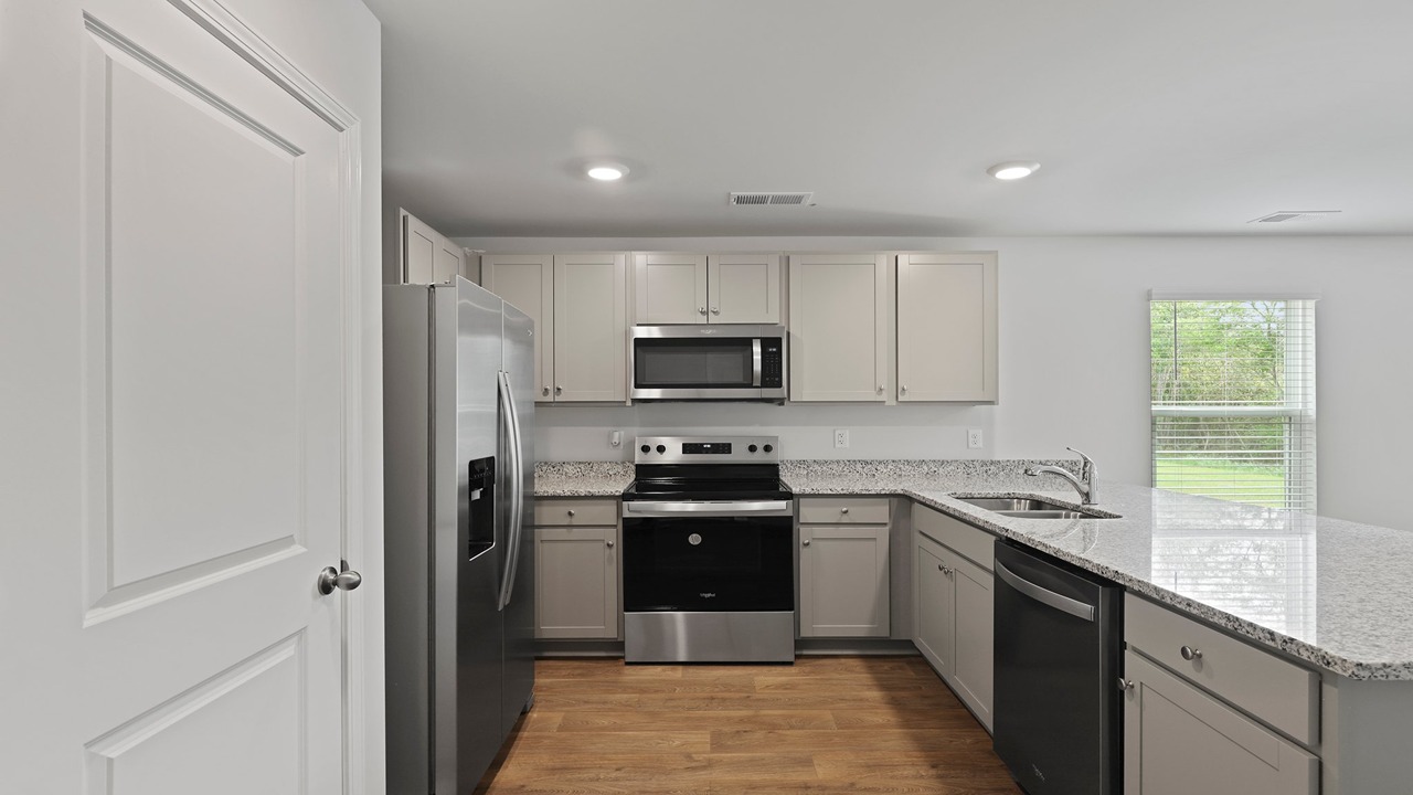 Open-concept living and kitchen