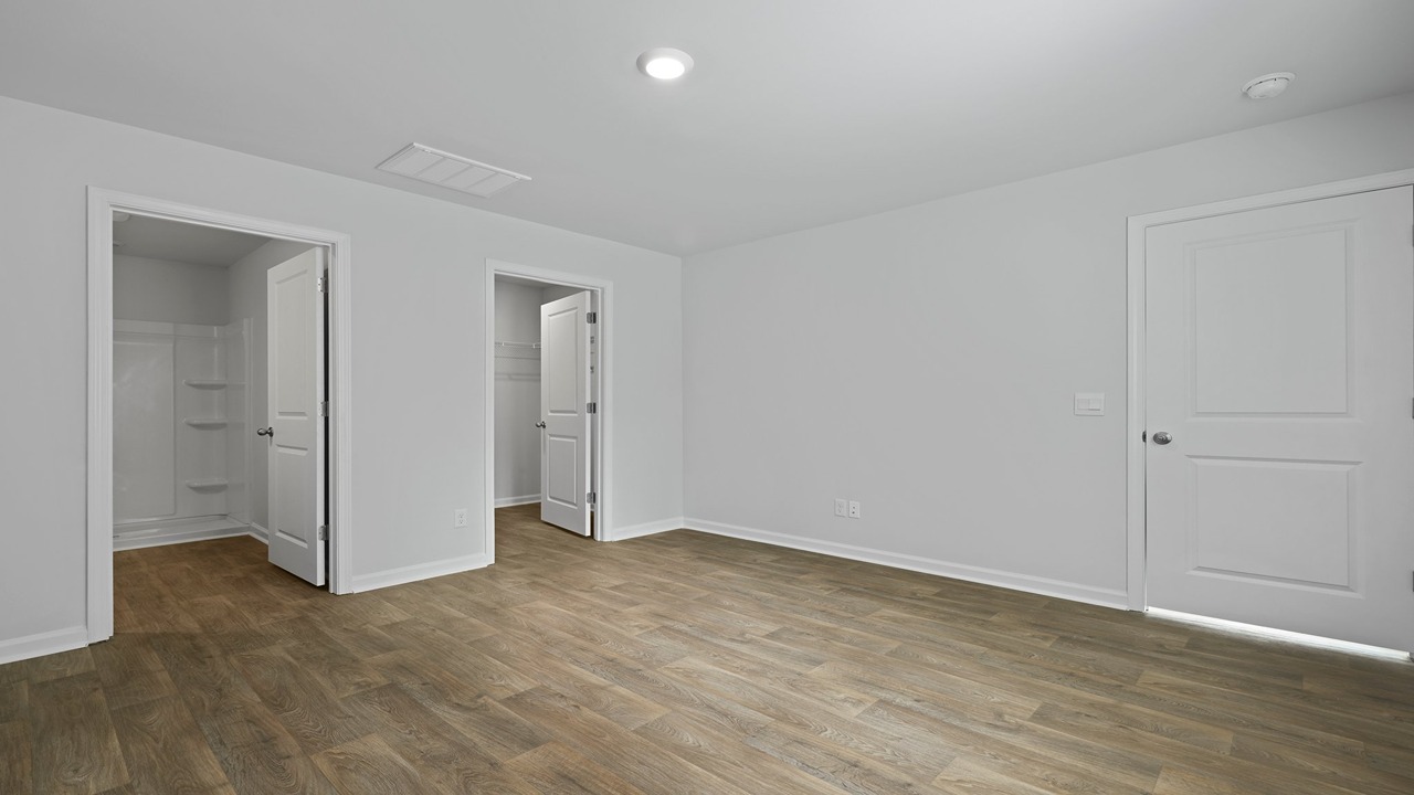 Primary bedroom with bathroom