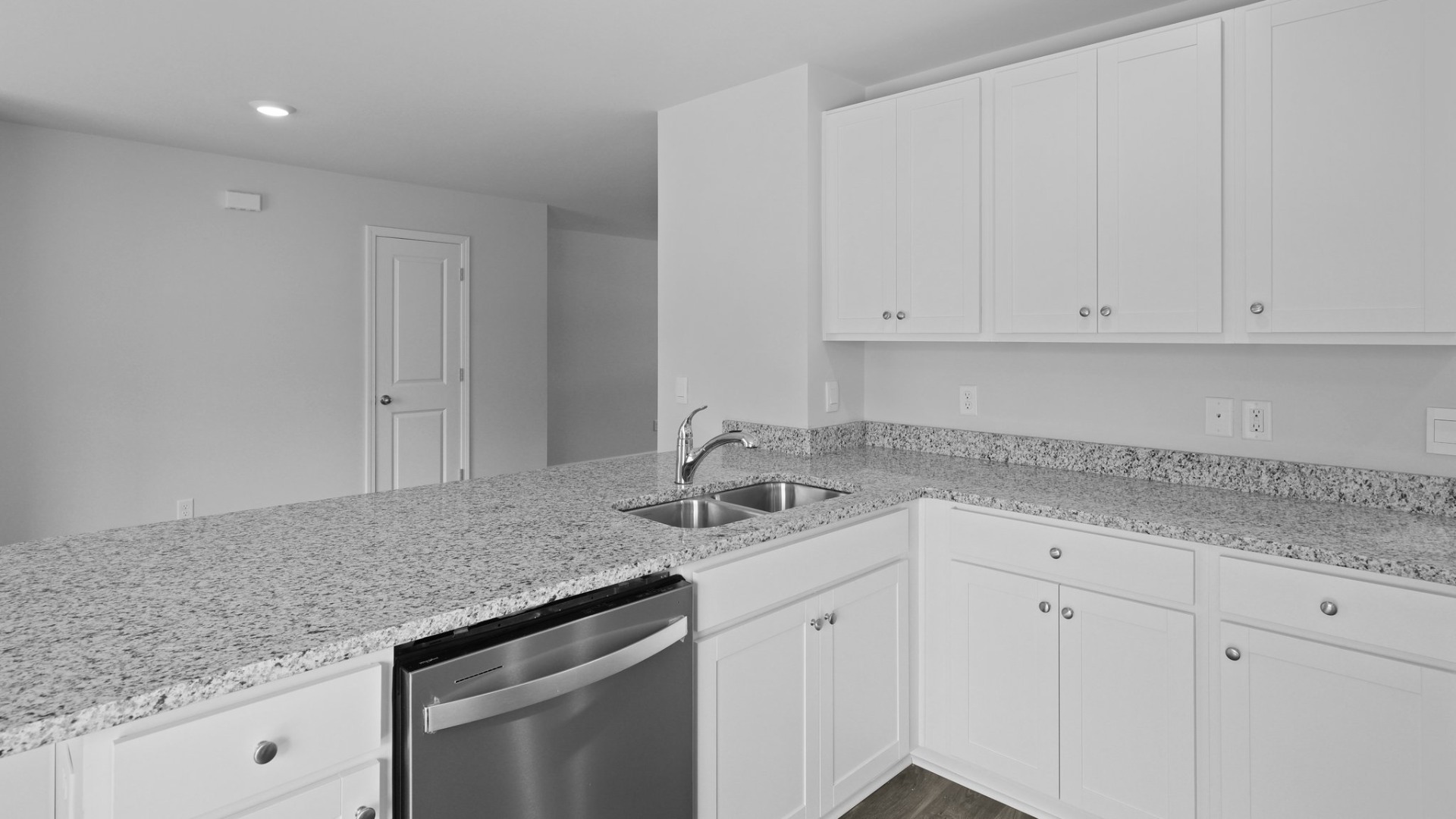 There is ample cabinet storage in the kitchen.