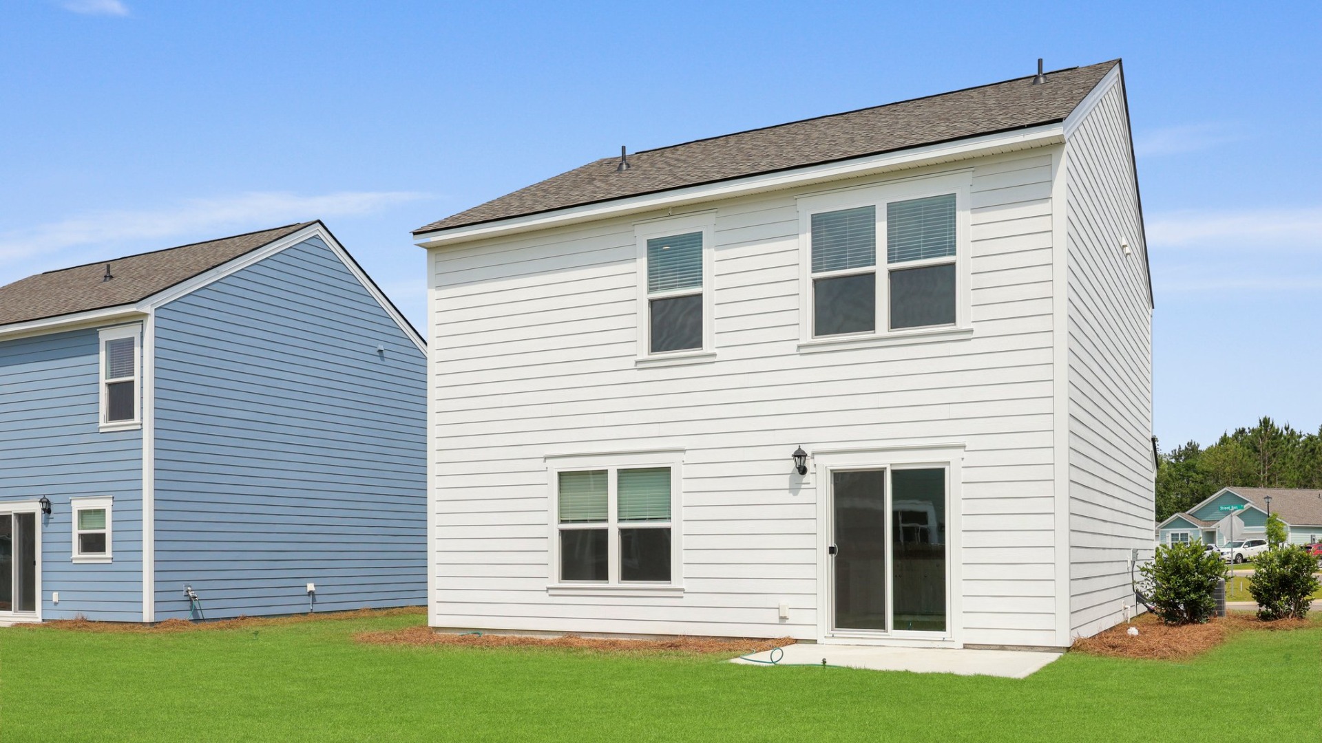 The rear exterior of the Brandon floorplan.