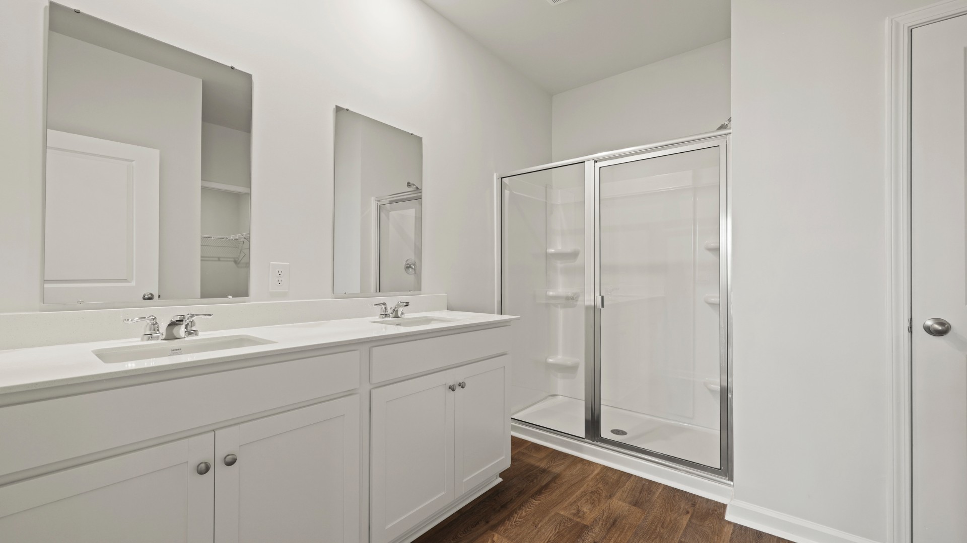 Primary bathroom with walk in closet