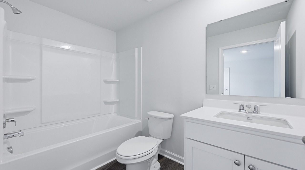 Guest bathroom with tub