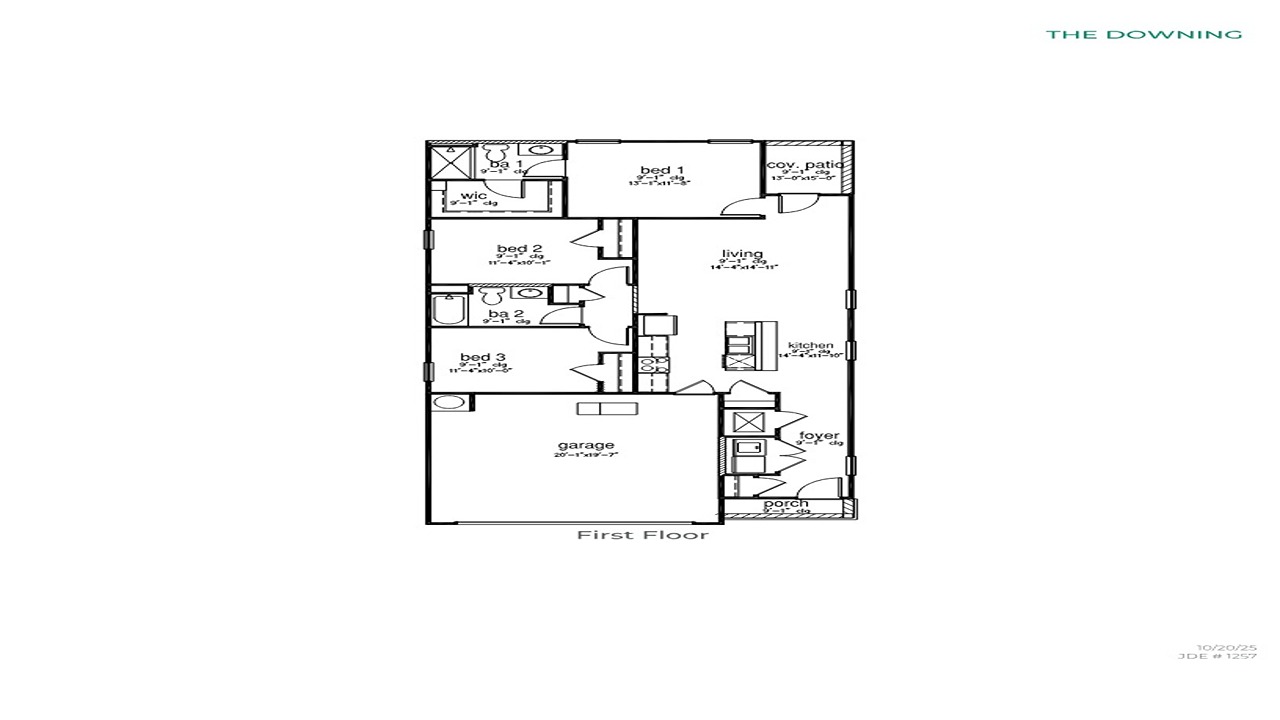 Downing floorplan in Ridgeville