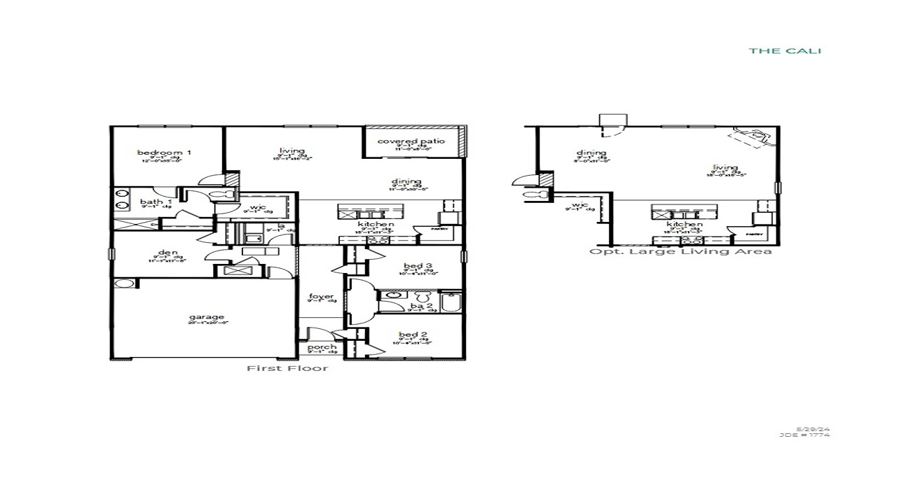 Cali floorplan and home layout