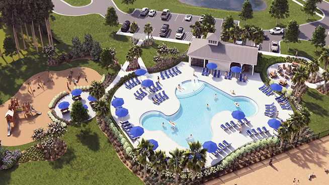 Community in Ridgeville, South Carolina with many amenities - Avondale West has a pool, playground, and many resident lounge areas.
