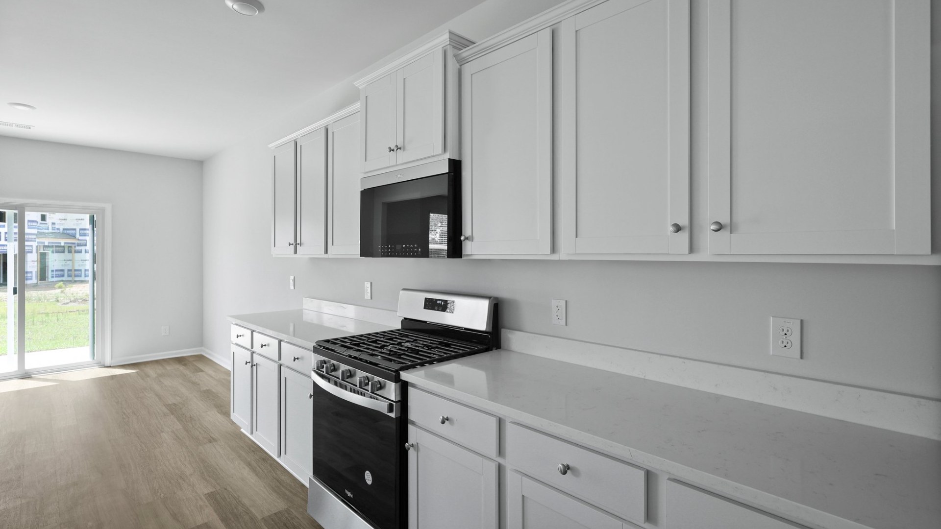 Kitchen with stainless steel appliances