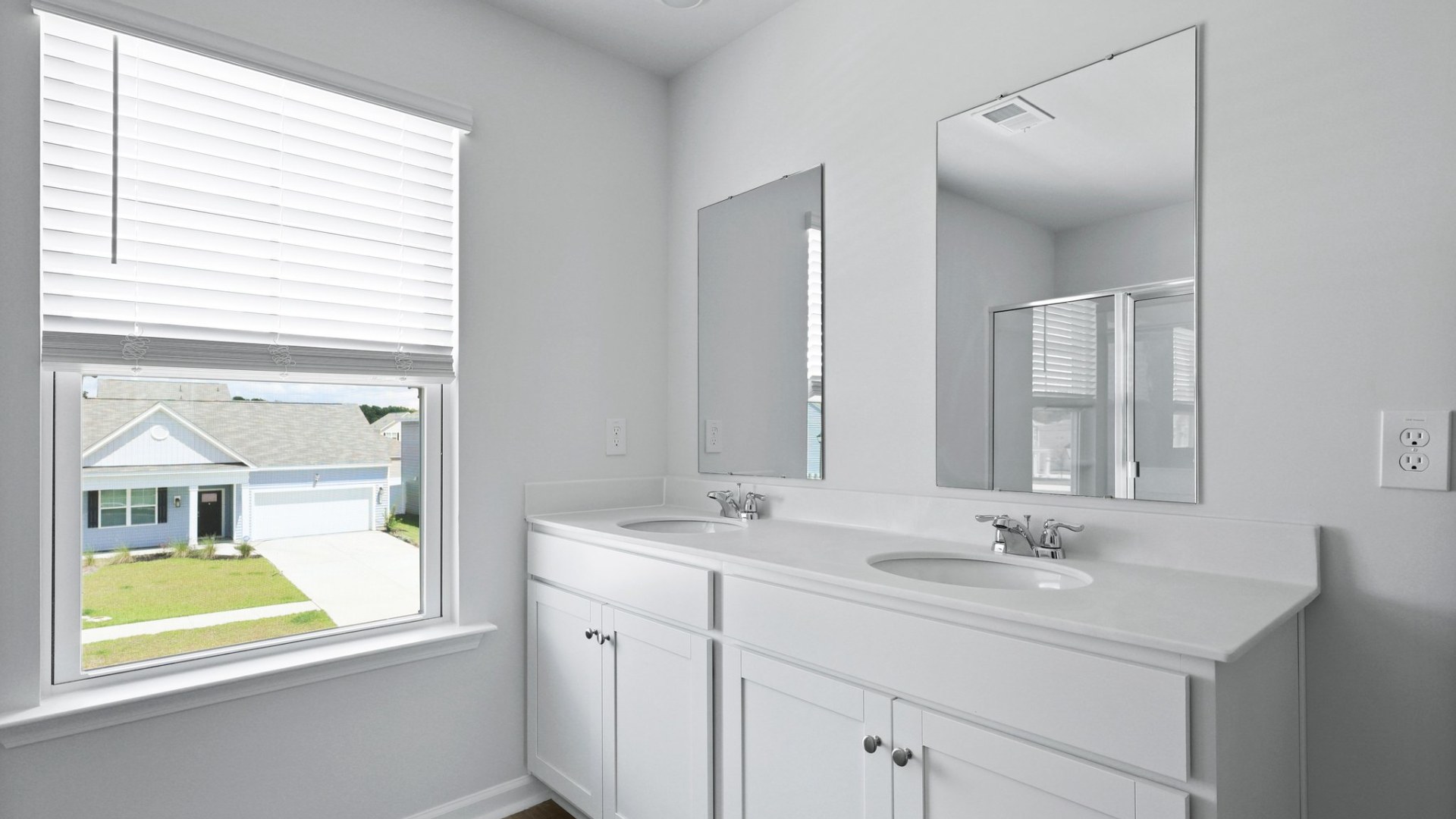 Master bathroom with dual vanity