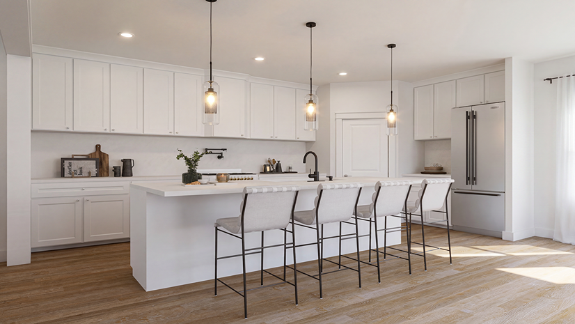 modern kitchen with quartz
