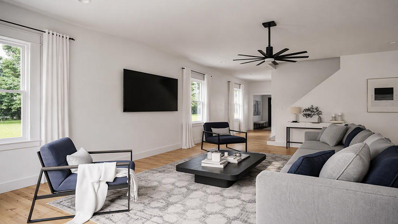 spacious living room