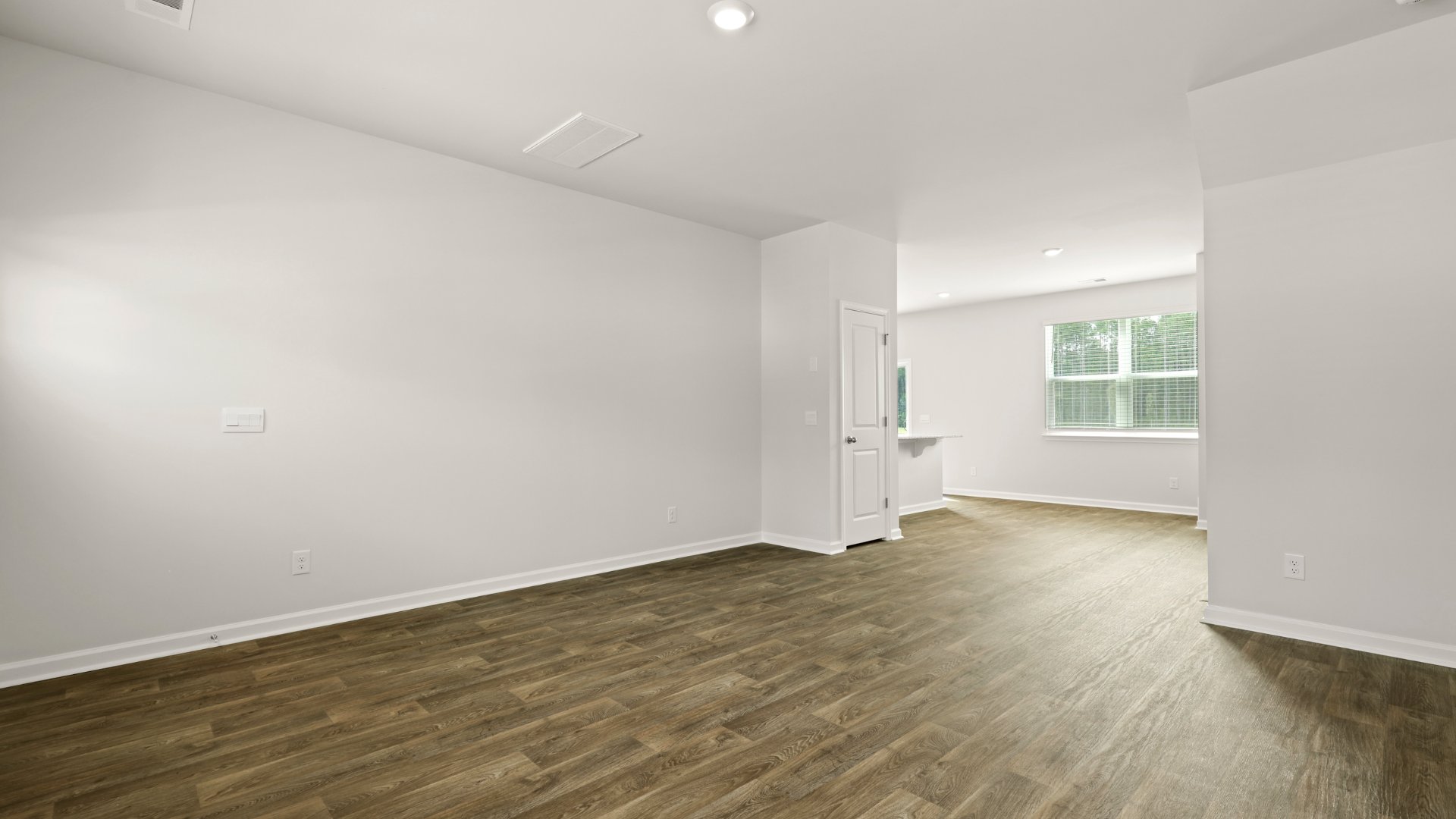 Large living and dining area