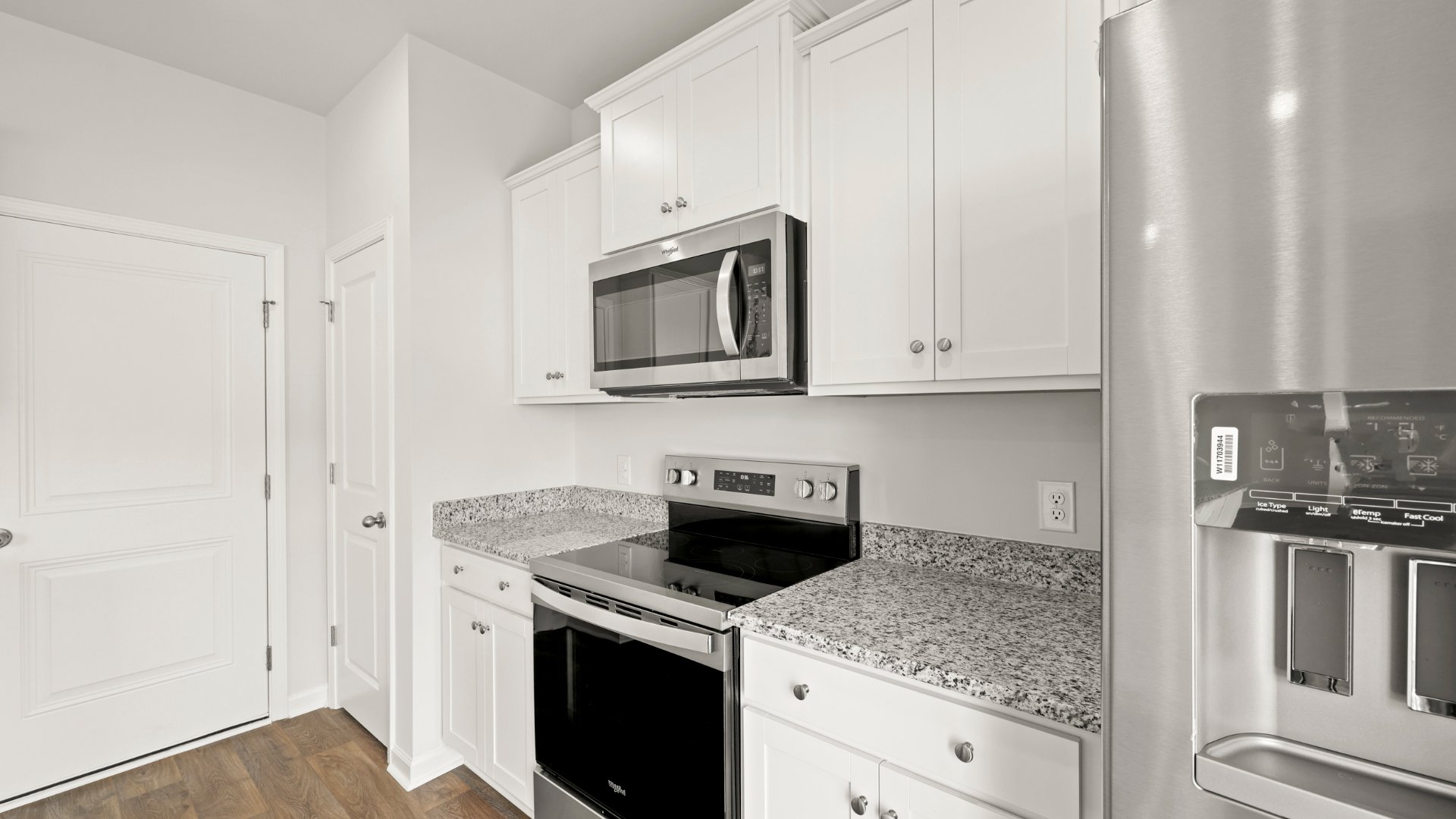 Kitchen with stainless steel appliances
