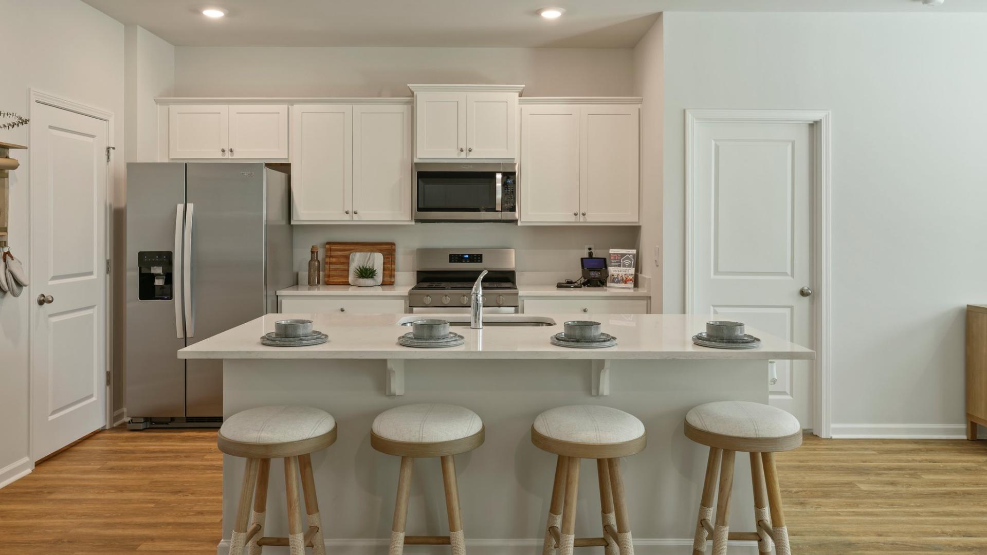 Open concept kitchen in Ravanel