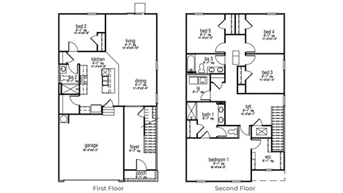 Robie Floorplan Hillcrest New Construction New Home Ravenel Affordable Luxury Family Open Concept
