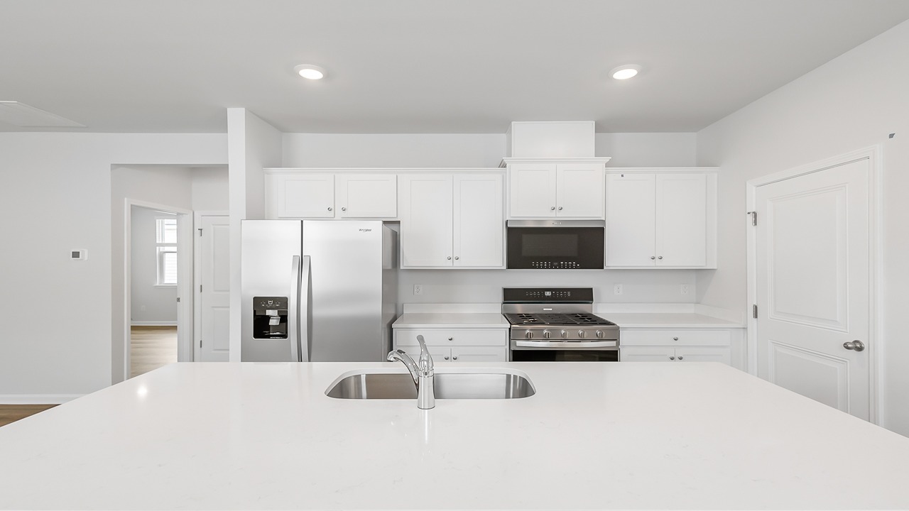 kitchen with quartz