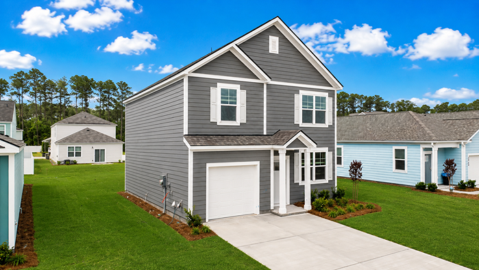Side view of a two story home