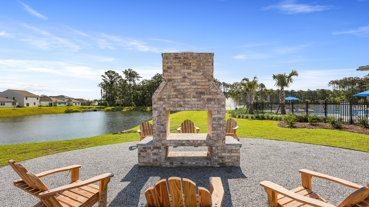 outdoor fireplace in Ravenel
