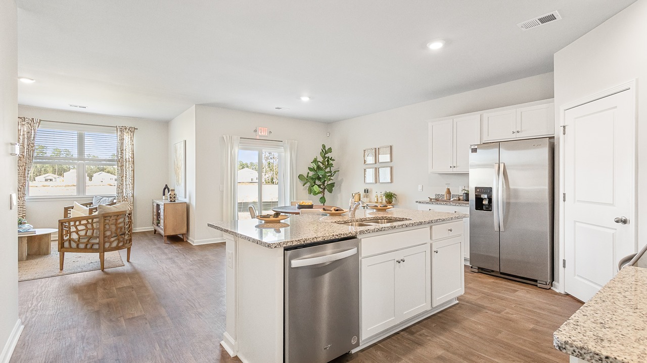 modern kitchen in new home