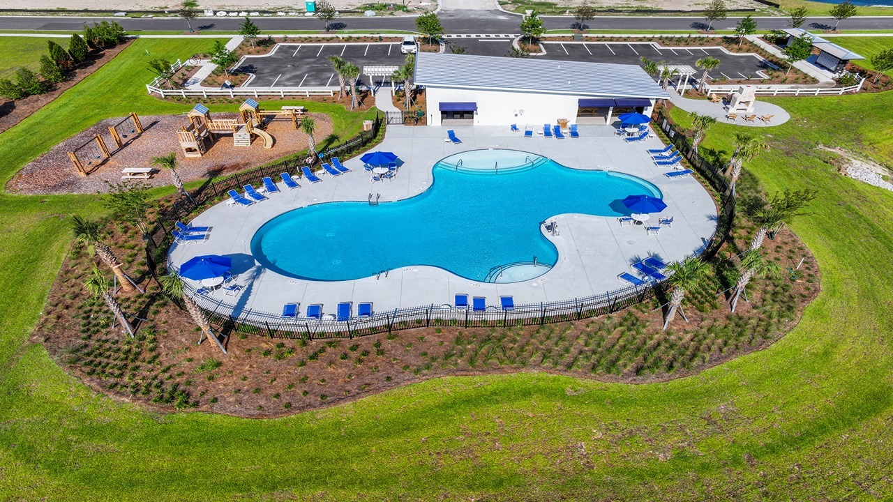 spacious swimming pool