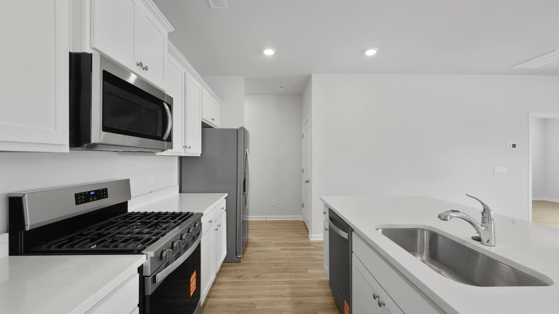 modern kitchen with quartz countertops