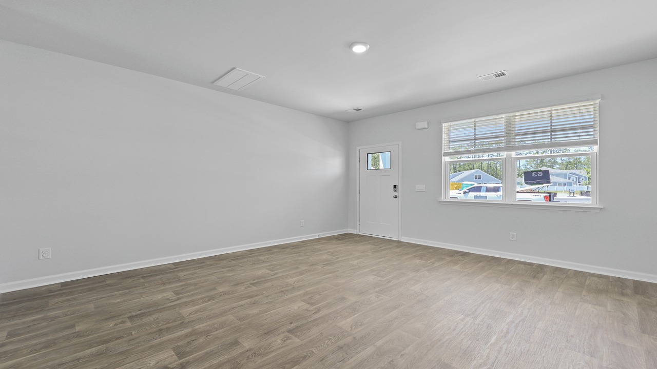 Large living room with large windows