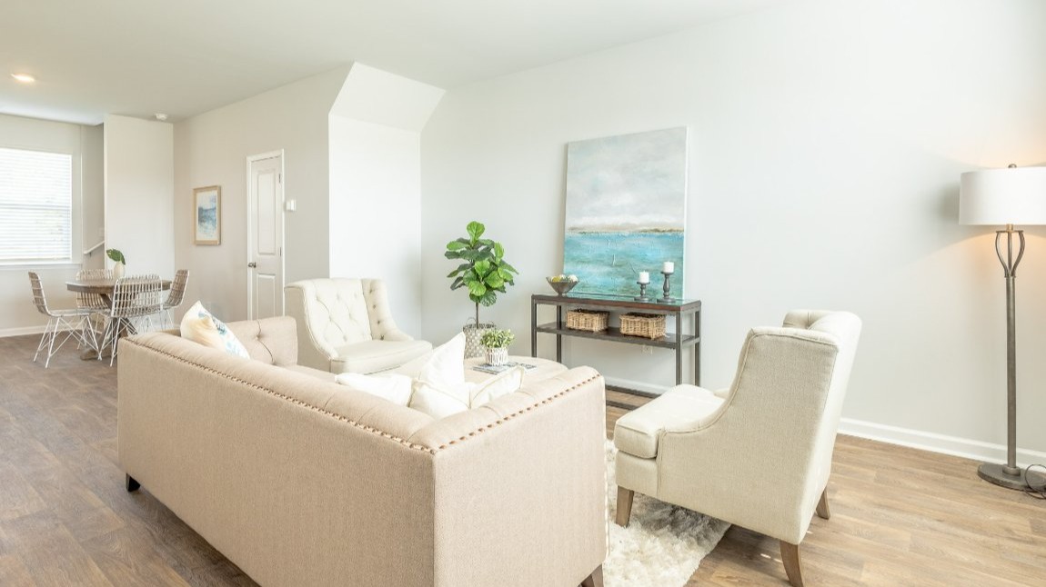 The living room is bright and spacious.