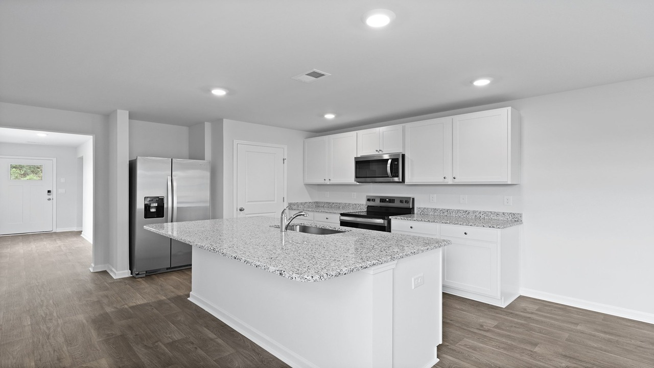 Open concept kitchen in Manning