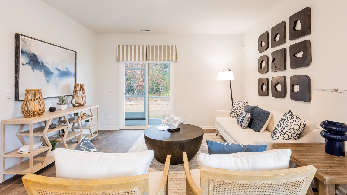 The living room is bright and spacious.