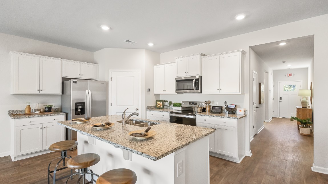 The kitchen is spacious with room to move around making cooking easy and comfortable.